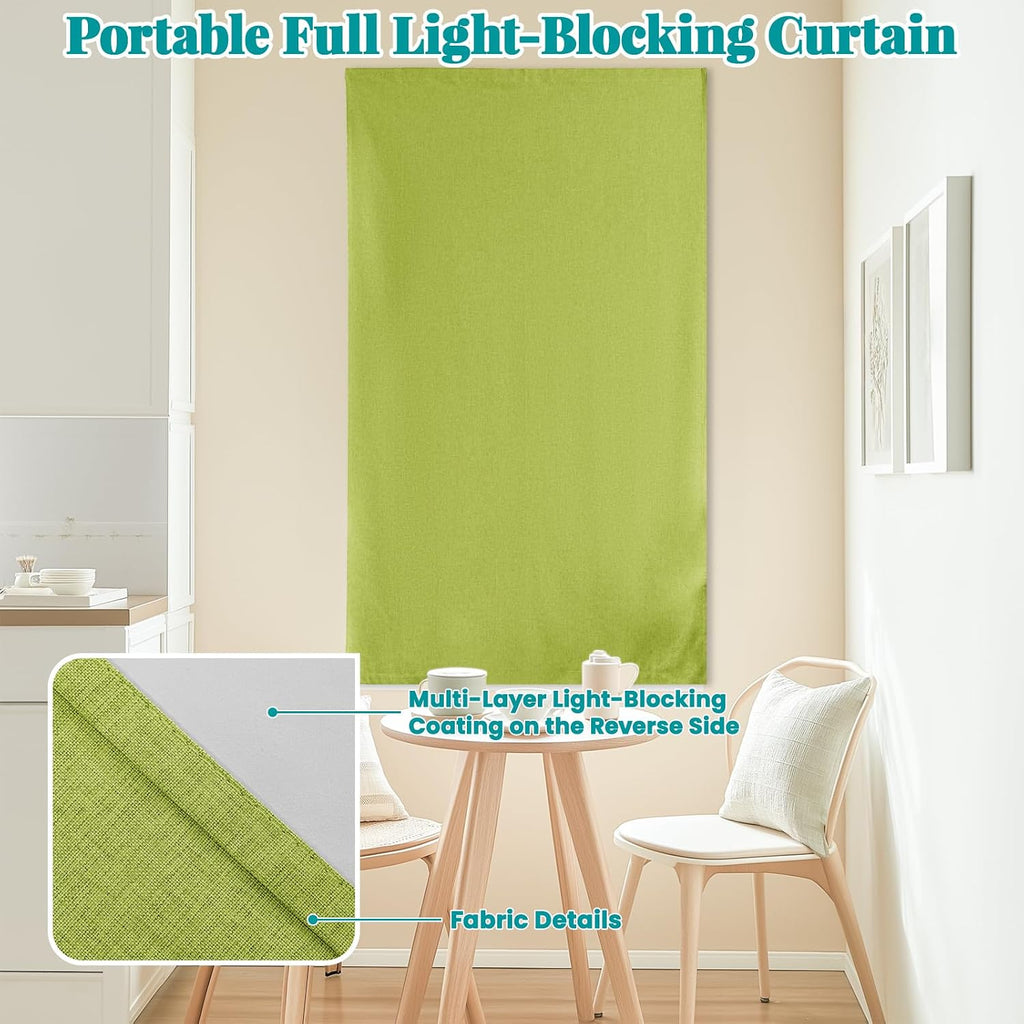 100% Blackout Magic Tape Stick On Curtains Window Shades Pull Down Blackout Window Cover No Drillng Self Adhesive Curtains No Rod Small…