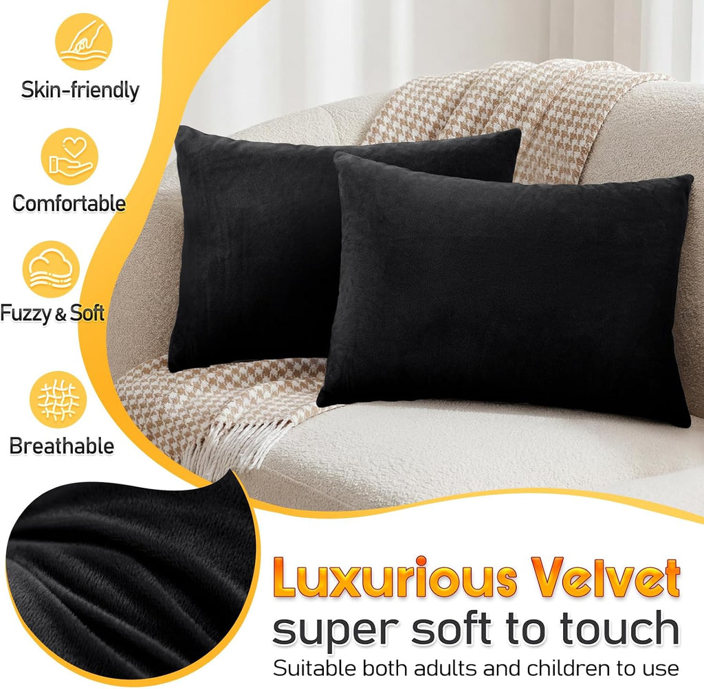 1 MIDDLE ONE 2 Pack Small Pillow, 16 X 12 Inches, Memory Foam Mini Pillow for Travel, Camping, Sleeping, Nap and Neck, Knee, Lumbar…