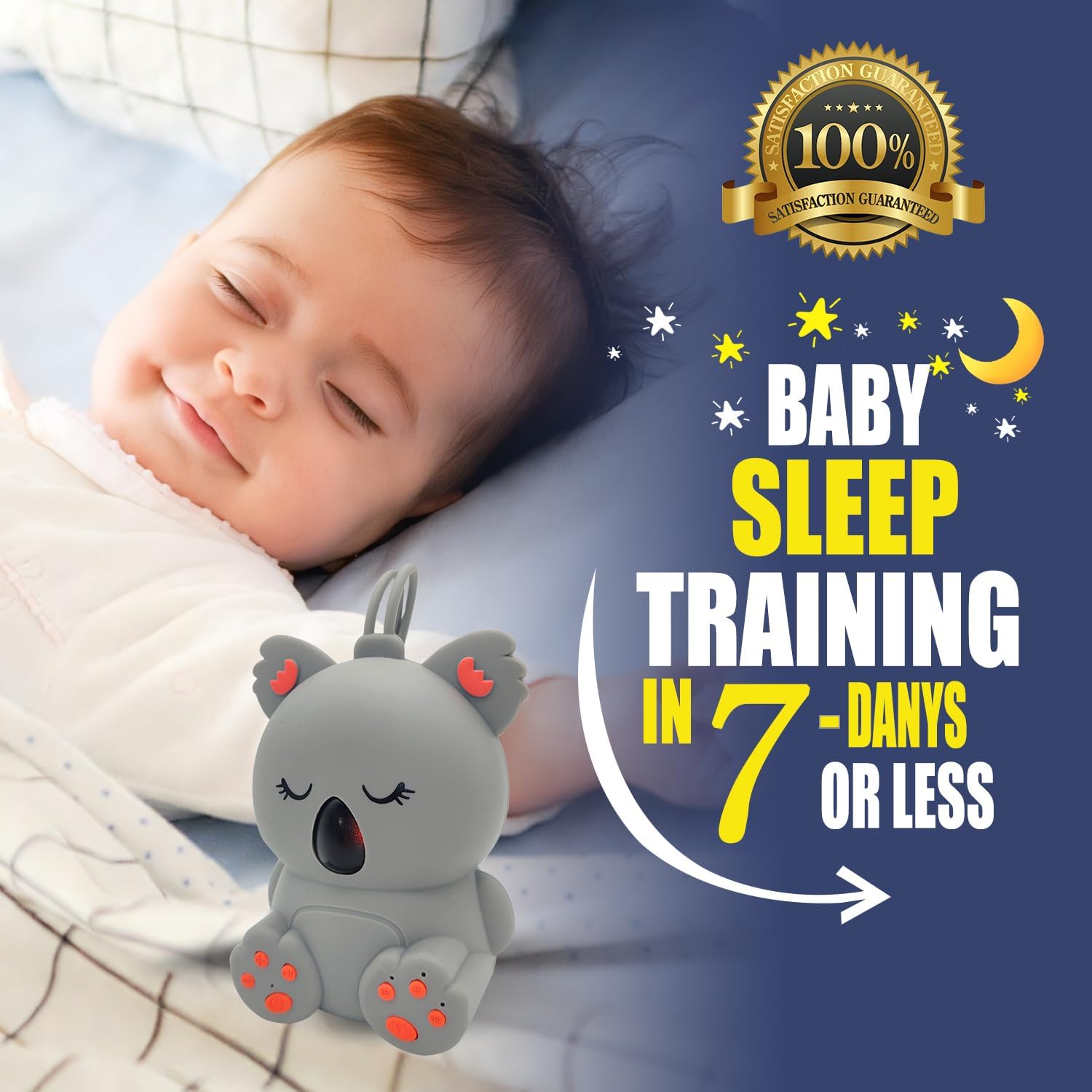 Baby Sleep Sound Machine & Bluetooth Speaker | Portable White Noise Sound Machine with 3 Timers for Nursery, Travel | Non-Looping…