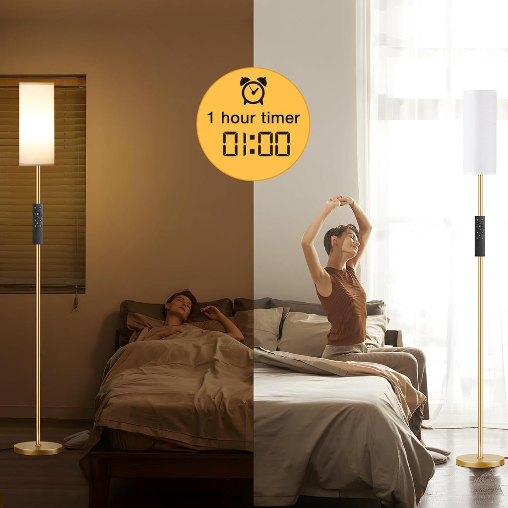 Ambimall 64'' Floor Lamps for Living Room with Remote Control and Stepless Dimmable Colors Temperature & Brightness, 9W Bulb…