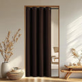 Igemaeve Blackout Doorway Curtains 96 Inch Length, Closet Curtain for Open Closet, Chocolate Grommet Energy Saving Thermal Insulated for Fr…