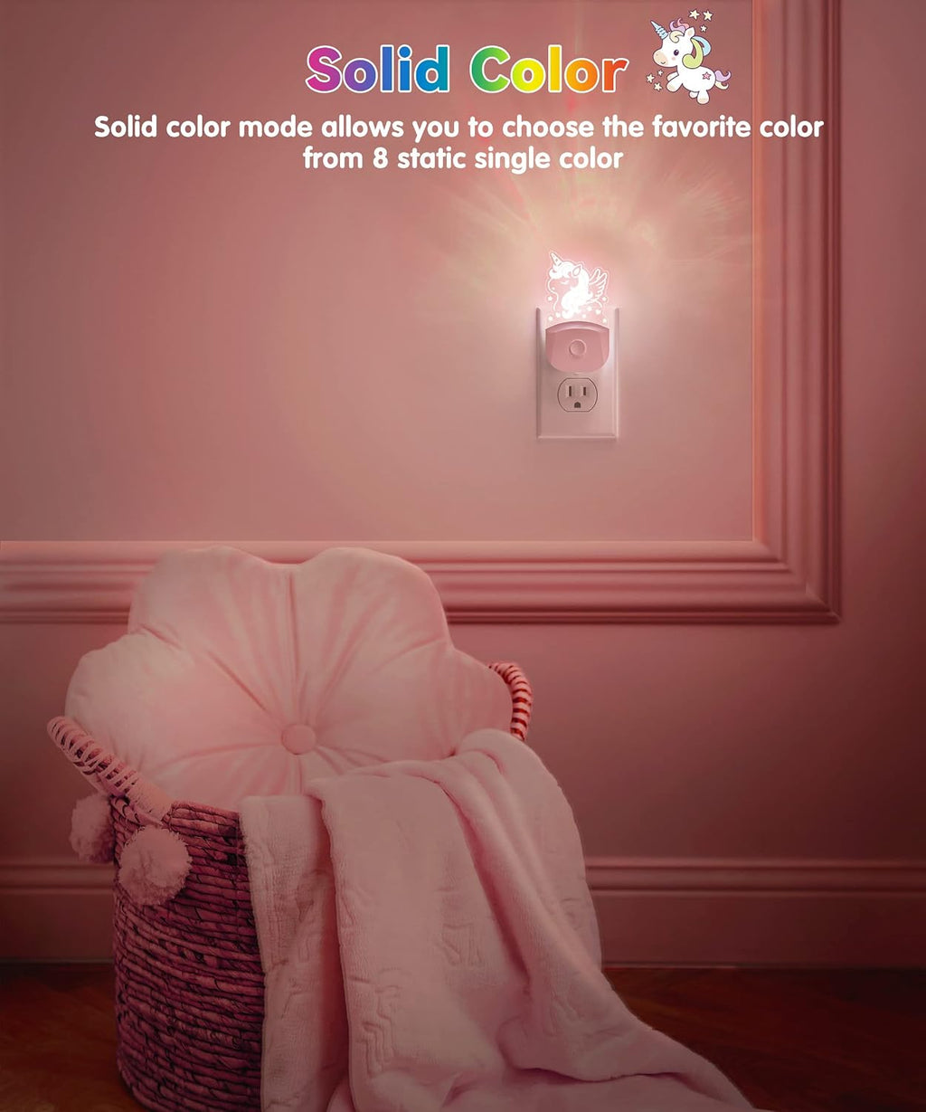 Plug in Night Light - Gift for Girls, LOHAS Cute Night Light with Dusk to Dawn, Color Changing, Birthday Gift Nightlight for Girls, Kids…