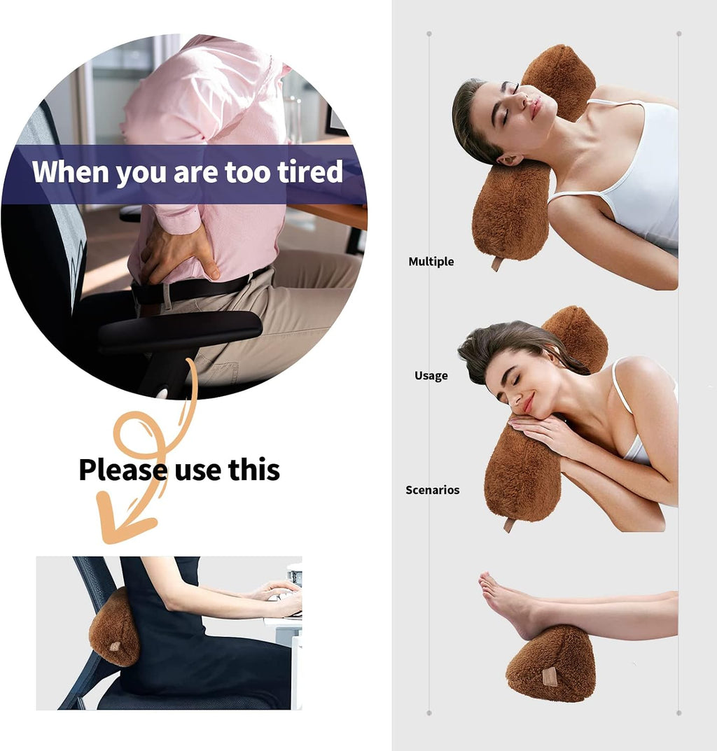 Vcomsoft Couch Neck Pillows Adjustable Cotton Headrest Pillows for Recliner Chairs, Neck Support Pillow for Travel Home Sofa Armchair with…