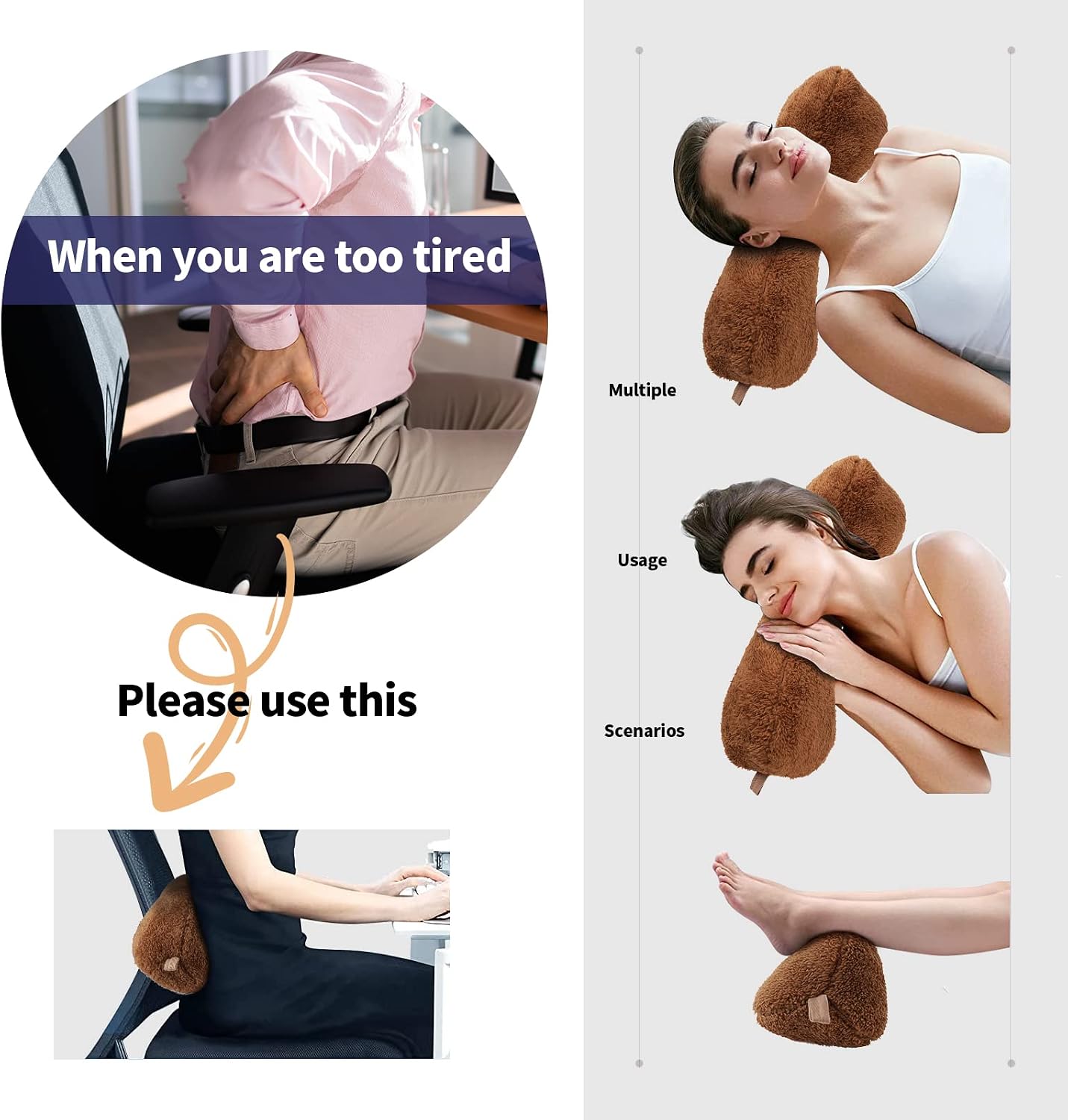 Vcomsoft Couch Neck Pillows Adjustable Cotton Headrest Pillows for Recliner Chairs, Neck Support Pillow for Travel Home Sofa Armchair with…