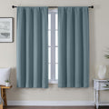 Gwine Blackout Curtains for Living Room 63 Inch Long, Thermal Insulated Window Treatment Black Out Curtains for Bedroom Decor with Rod…