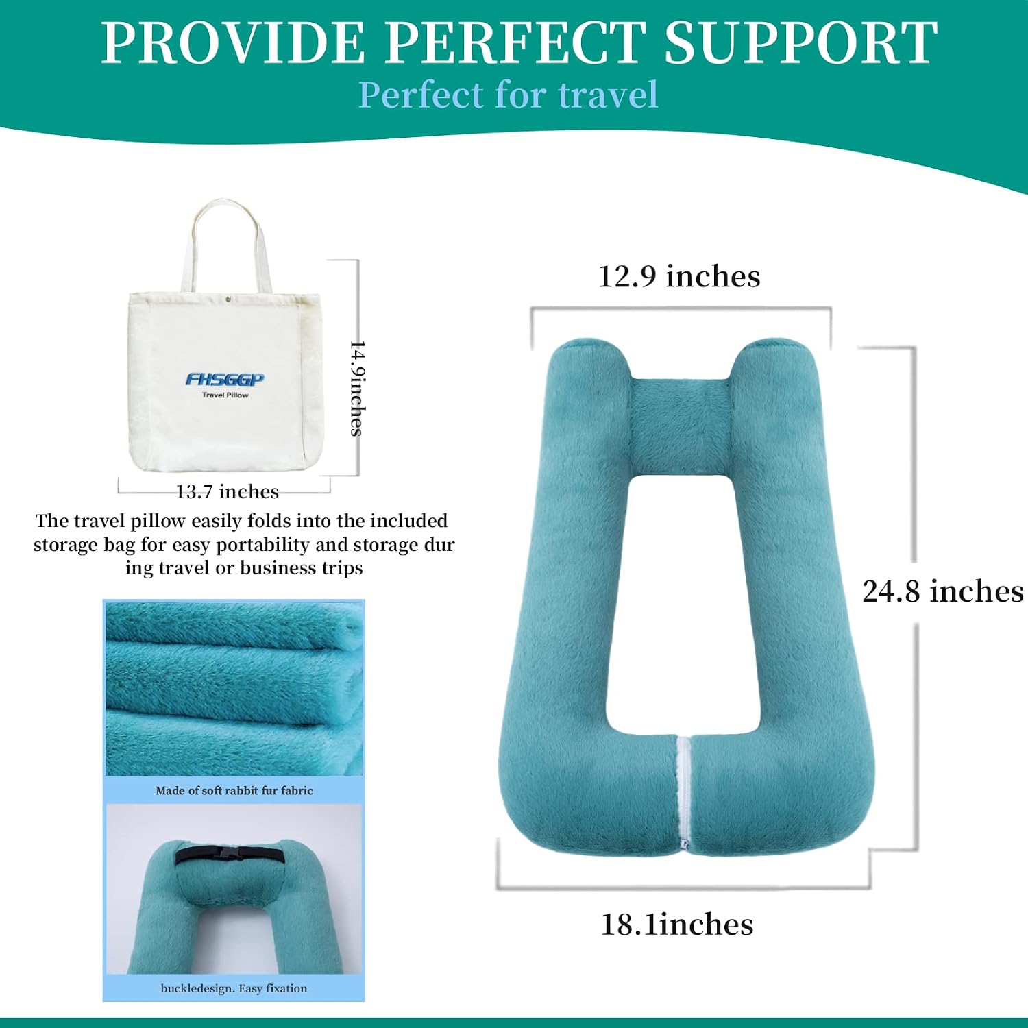 FHSGGP Travel Pillow Upgraded Version of Aircraft Travel Neck Pillow with Storage Bag, Sleep Pillows for Travel by Train, Car, or Plane…