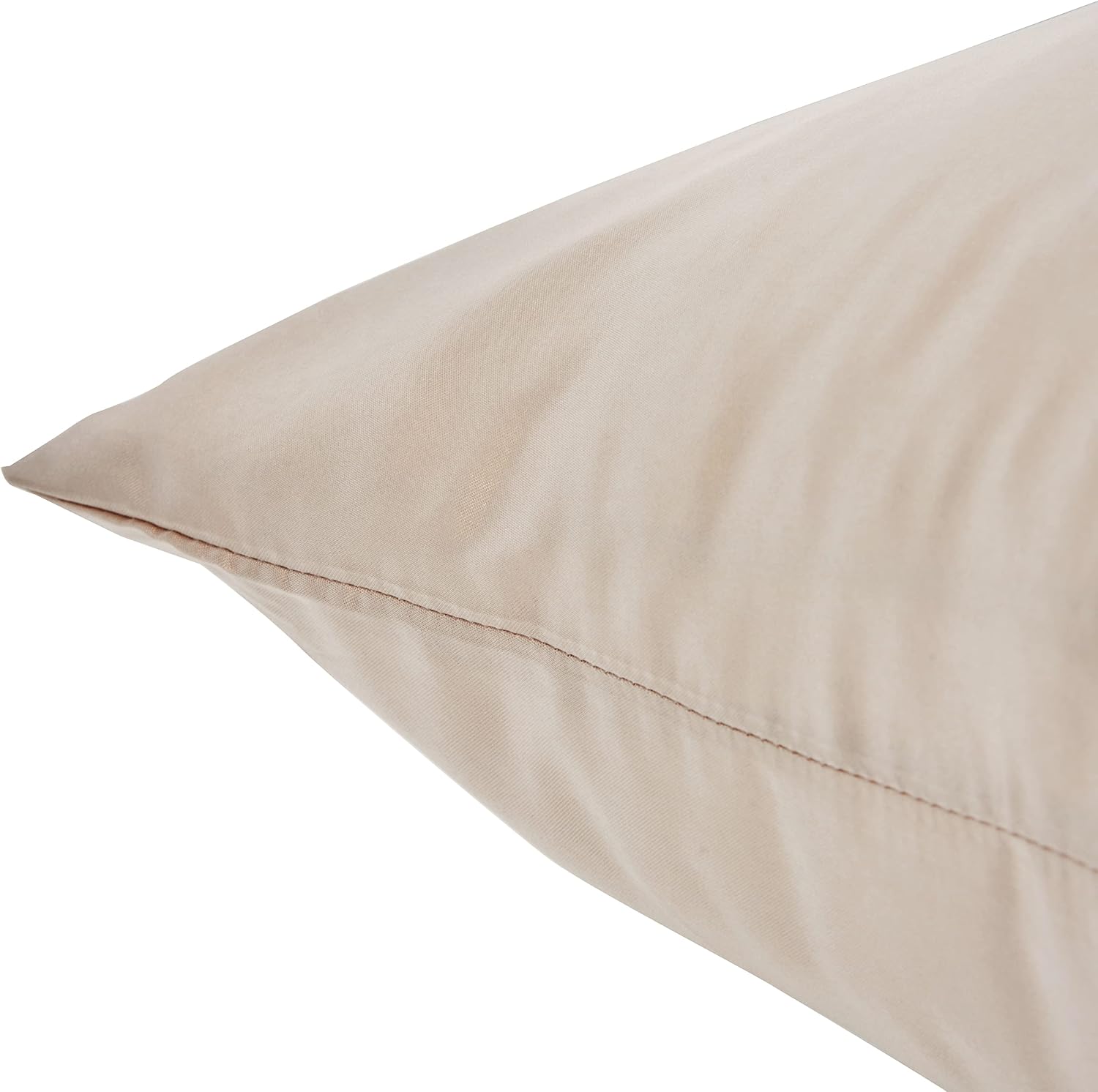 HommxJF Taupe King Size Satin Pillowcase Set of 2 for Hair and Skin, Taupe Silk Pillowcase Breathable Pillowcase with Envelope Closure