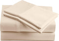 Perupima Peru Pima 285 Thread Count Percale Full Sheet Set - 100% Peruvian Pima Cotton, 4 Piece (Flat, Fitted, 2 Pillowcases) - Cooling, Cr…