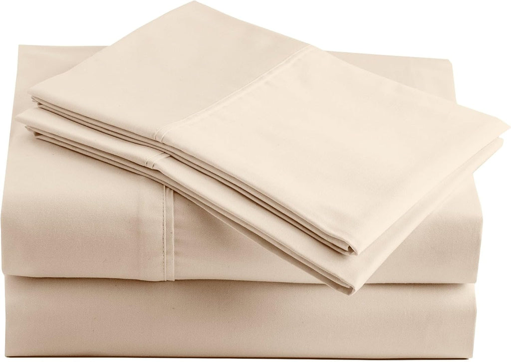 Perupima Peru Pima 285 Thread Count Percale California King Sheet Set - 100% Peruvian Pima Cotton, 4 Piece (Flat, Fitted, 2 Pillowcases) -…