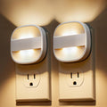 L LOHAS LED Night Lights Plug into Wall, Dusk to Dawn Sensor, Dual Brightness Dimmable, 3000K Soft White, Foldable, 2-Pack — for…