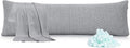 Rainmr Extra Long Body Pillow Memory Foam 180x50cm – Firm King Size Body Pillows for Adults – with Gray Cooling Cover 20 x 70 inches