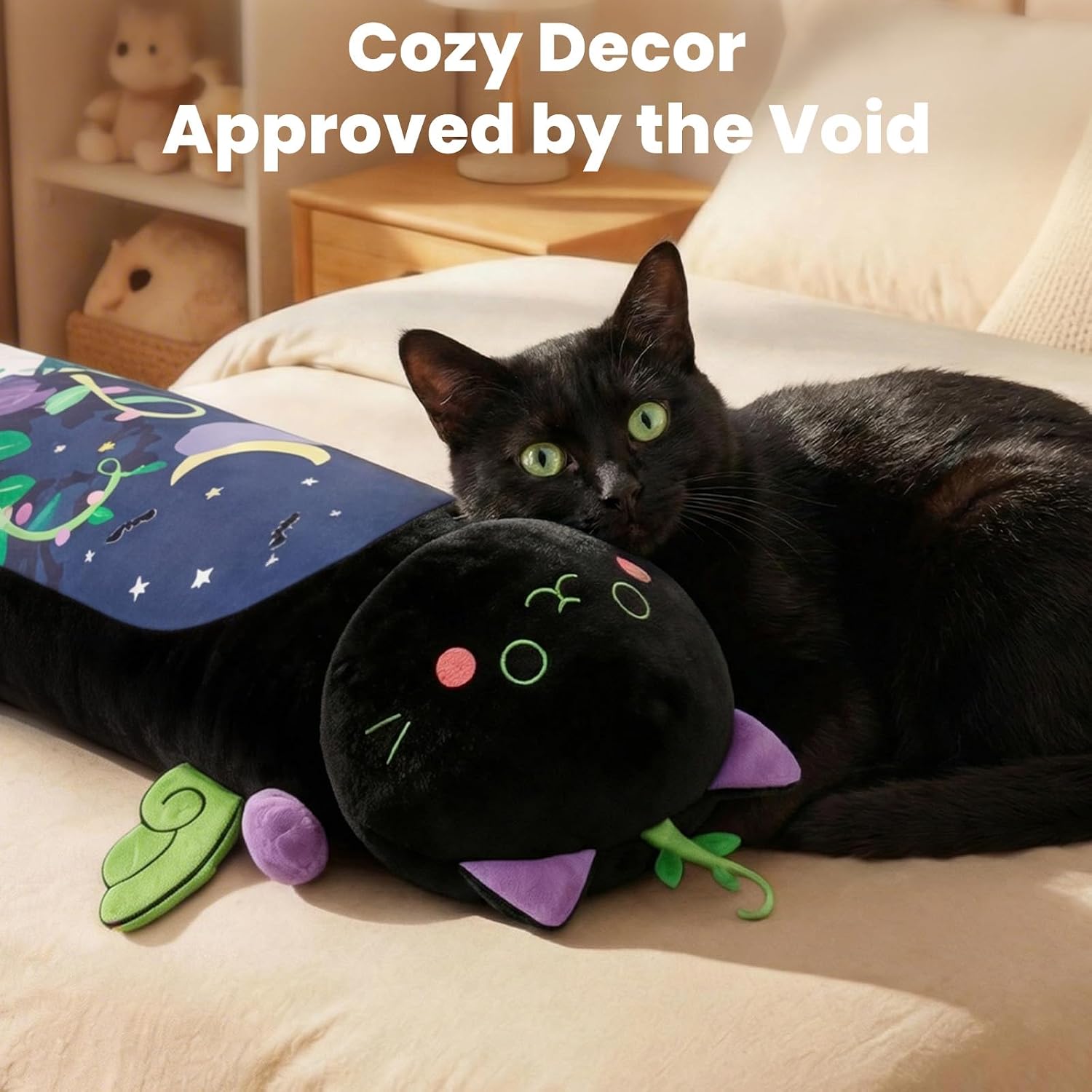 Mewaii Long Cat Plush 5 Sizes, 120% Extra Filling Giant Plushness Kids Body Pillow, Kawaii Cute Black Cat Stuffed Animals Plushies, Big…