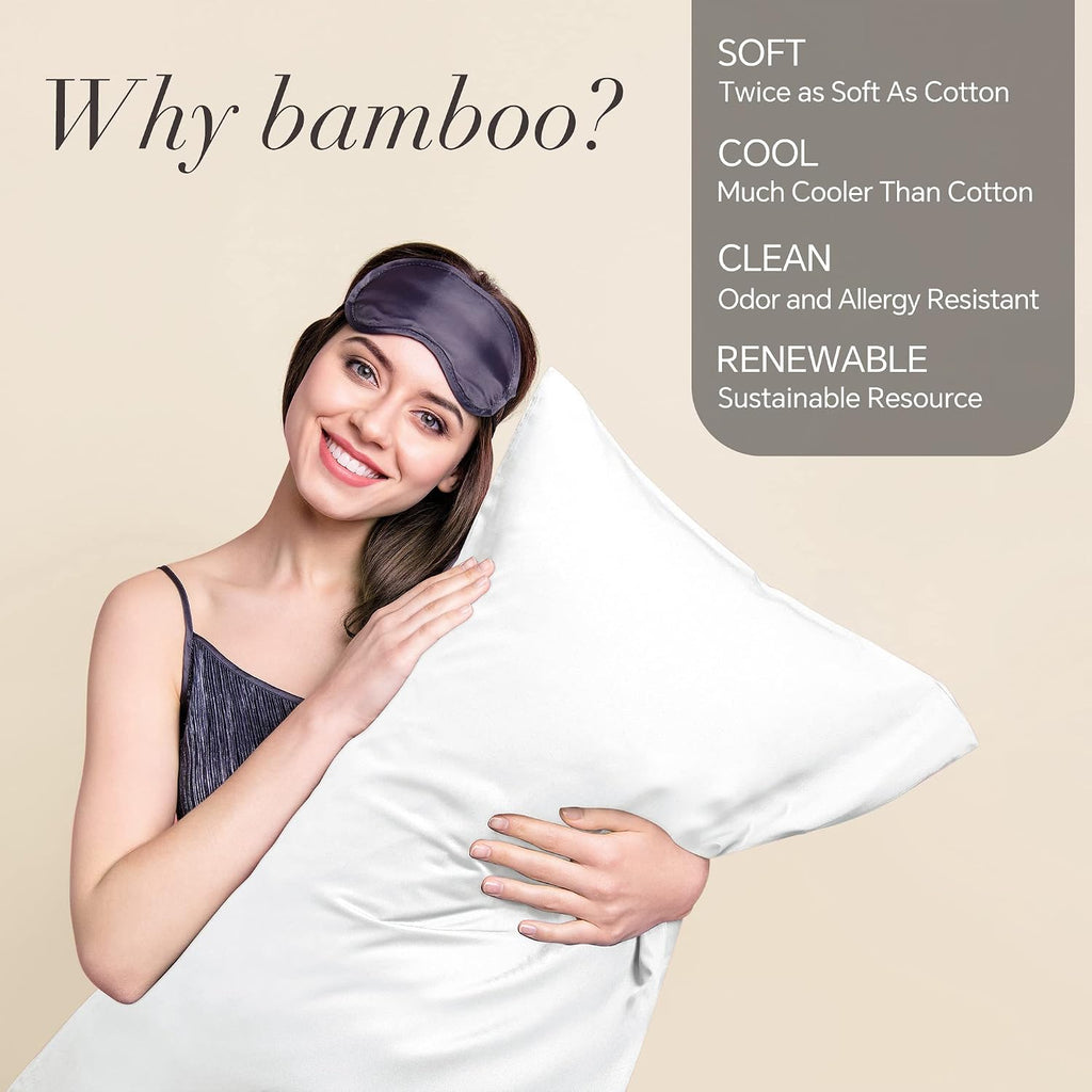Bedelite Body Pillow Cover, Rayon Made from Bamboo, Cooling Body Pillow Pillowcase for Hot Sleepers and Night Sweats, Breathable & Silky So…