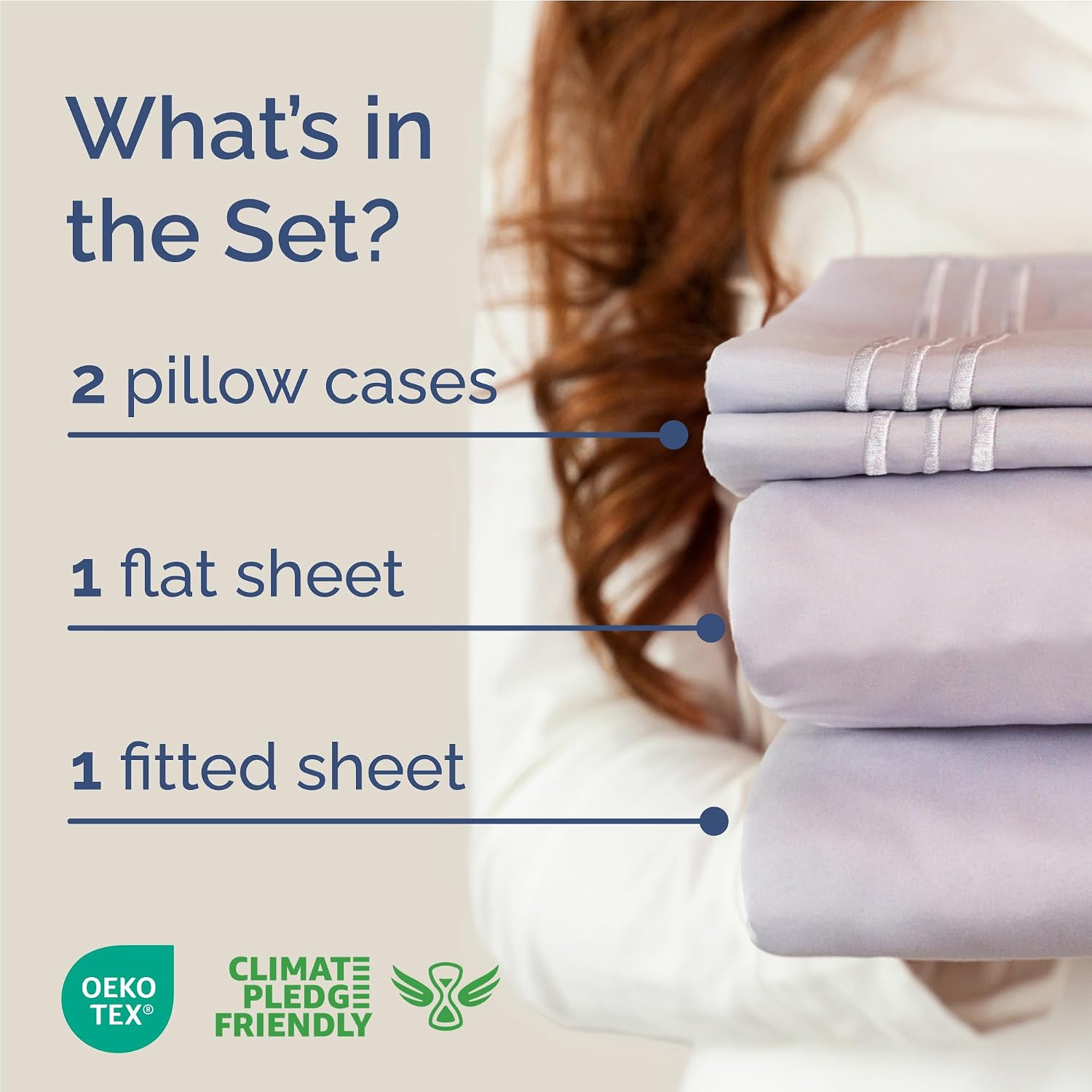 Full Size 4 Piece Sheet Set - Comfy Breathable & Cooling Sheets - Hotel Luxury Bed Sheets for Women & Men - Deep Pockets, Easy-Fit, Soft…