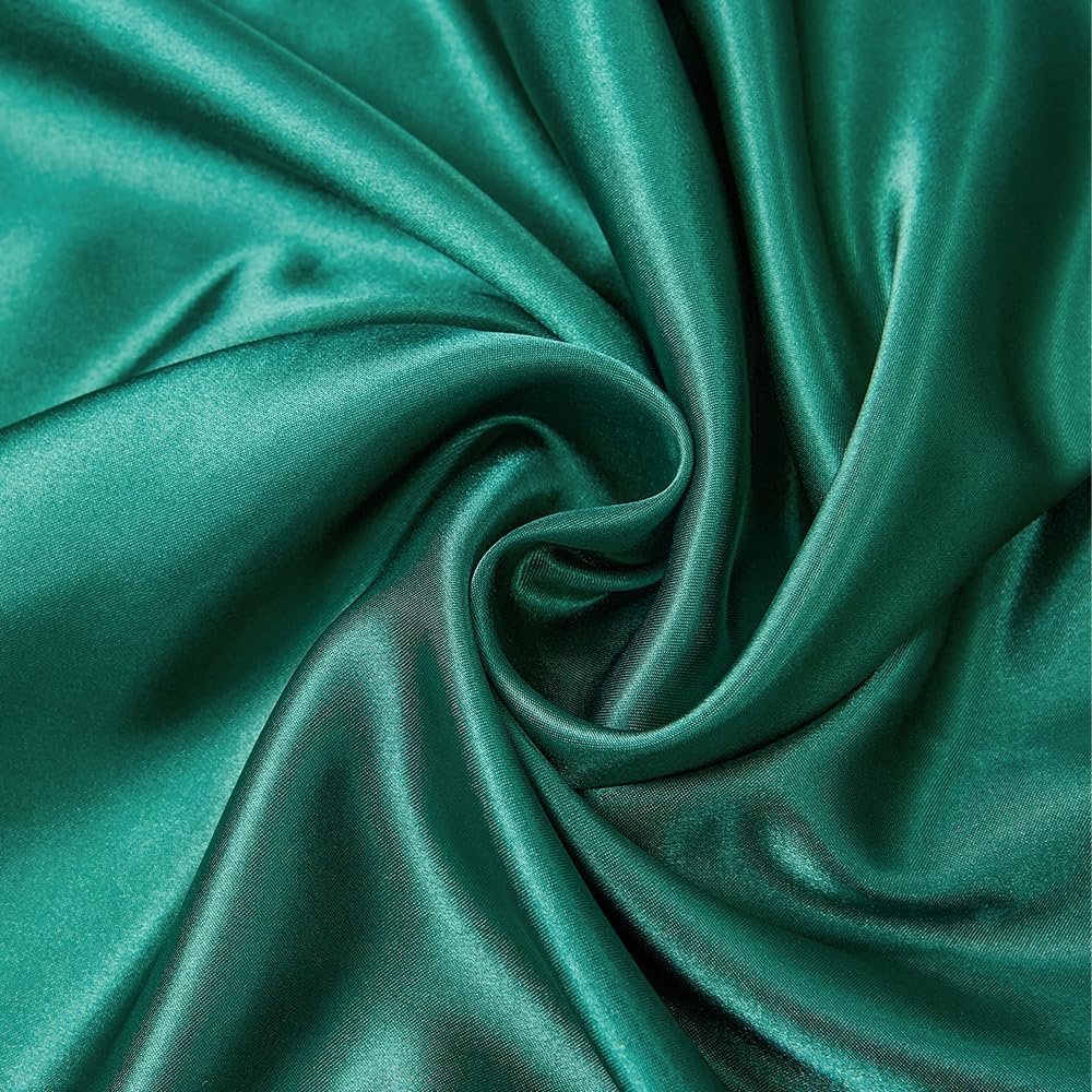 2 Pack Toddler Pillow Cover Dark Green Travel Pillowcase Breathable Silky Soft Baby Pillow Cases 14x20 Kids Satin Pillowcase Envelope Style