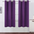 Lemomo Purple Thermal Blackout Curtains/42 x 72 Inch/Set of 2 Panels Room Darkening Curtains for Bedroom 72 Inch silver