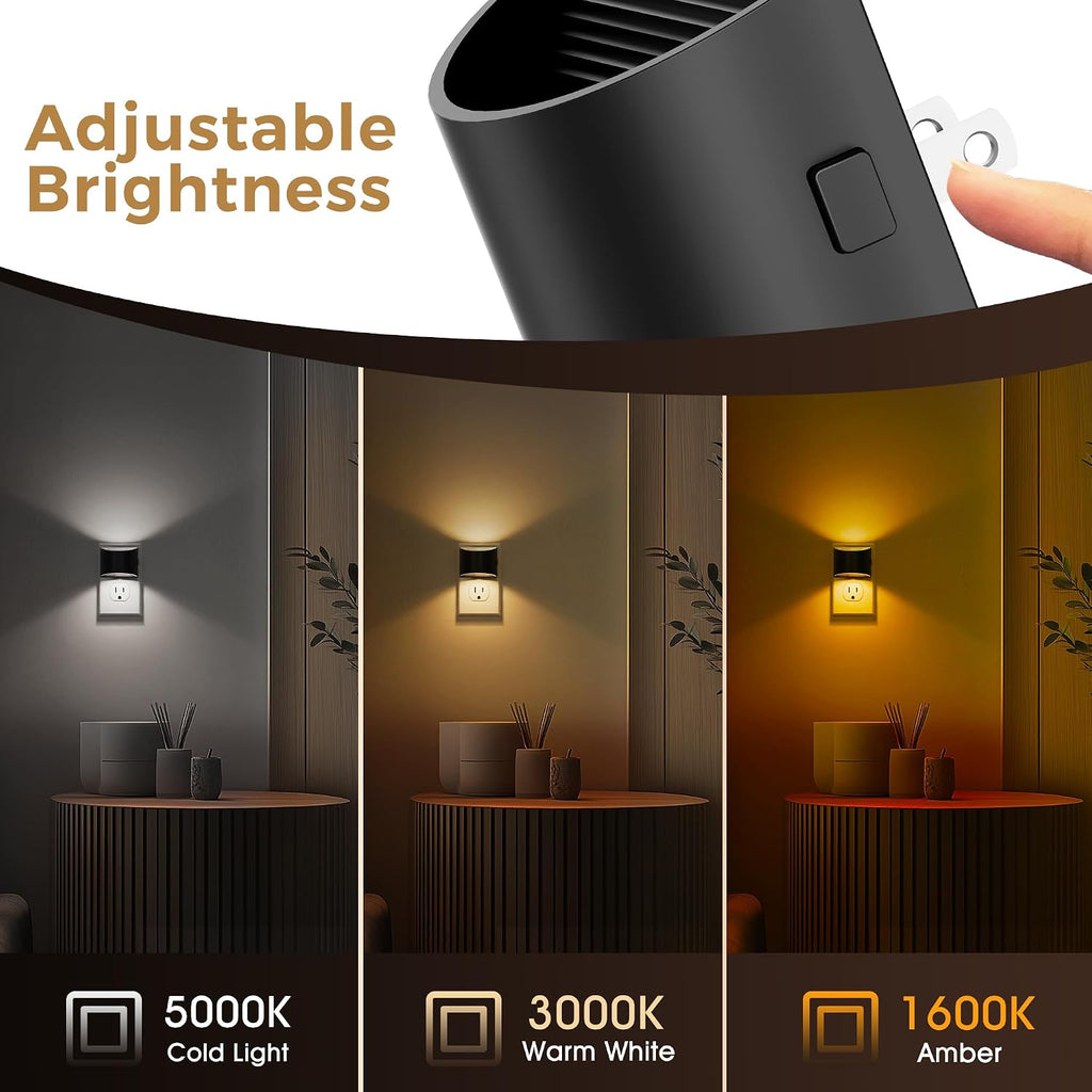 L LOHAS LED Night Lights Plug into Wall with 3CCT Adjustable (1600K/3000K/5000K), 1W Nightlight Plug in Wall, Built in Dusk to Dawn…