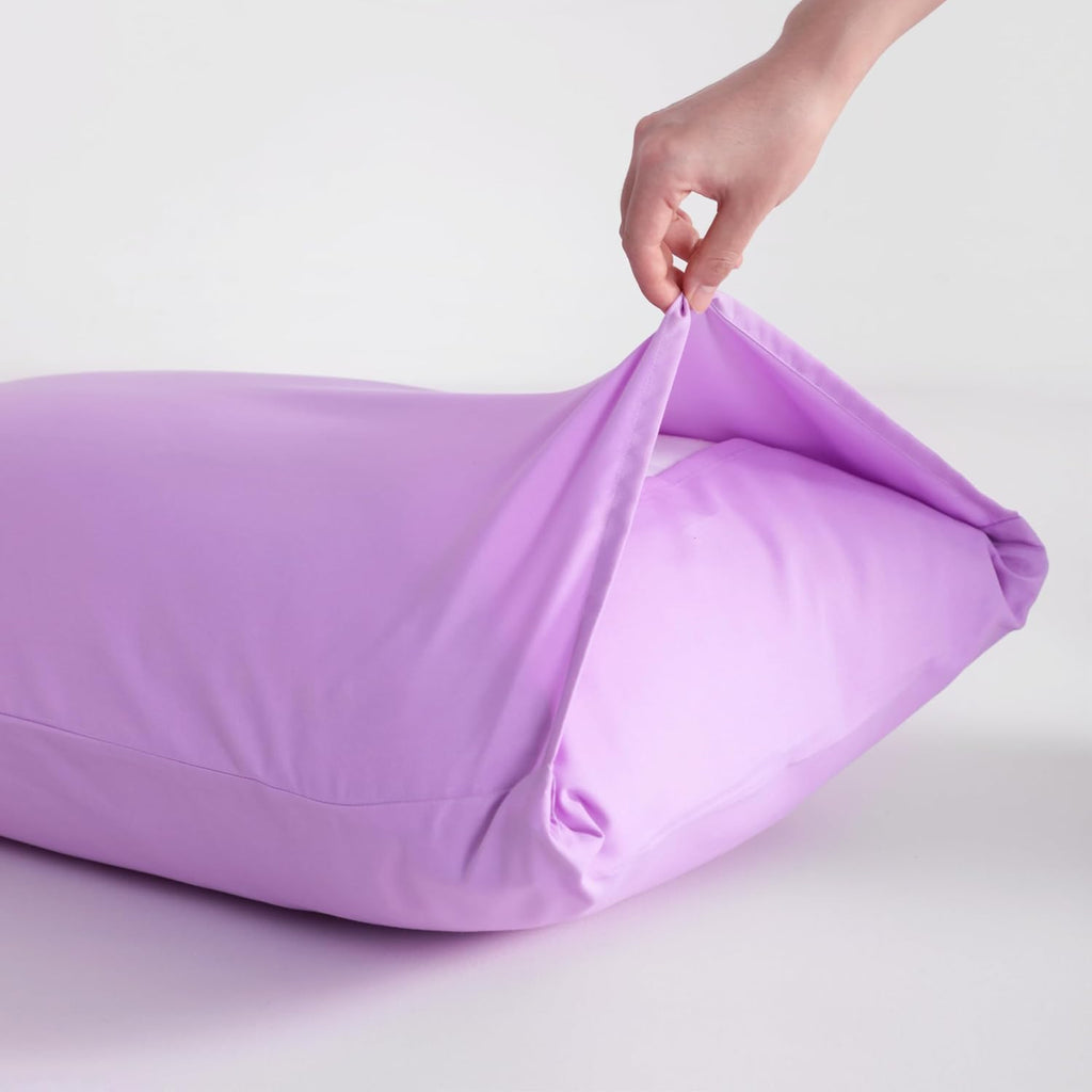 Ntbay Body Pillowcase - Brushed Microfiber 20x54 Pillowcase - Soft, Wrinkle-Free, Fade-Resistant, Stain-Resistant, Light Purple Body Pillow…