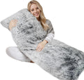 Zonli Fluffy Body Pillow, Full Body Pillows for Adults, Long Pillow for Sleeping with Removable Cover and Adjustable Filling for Side Sleep…