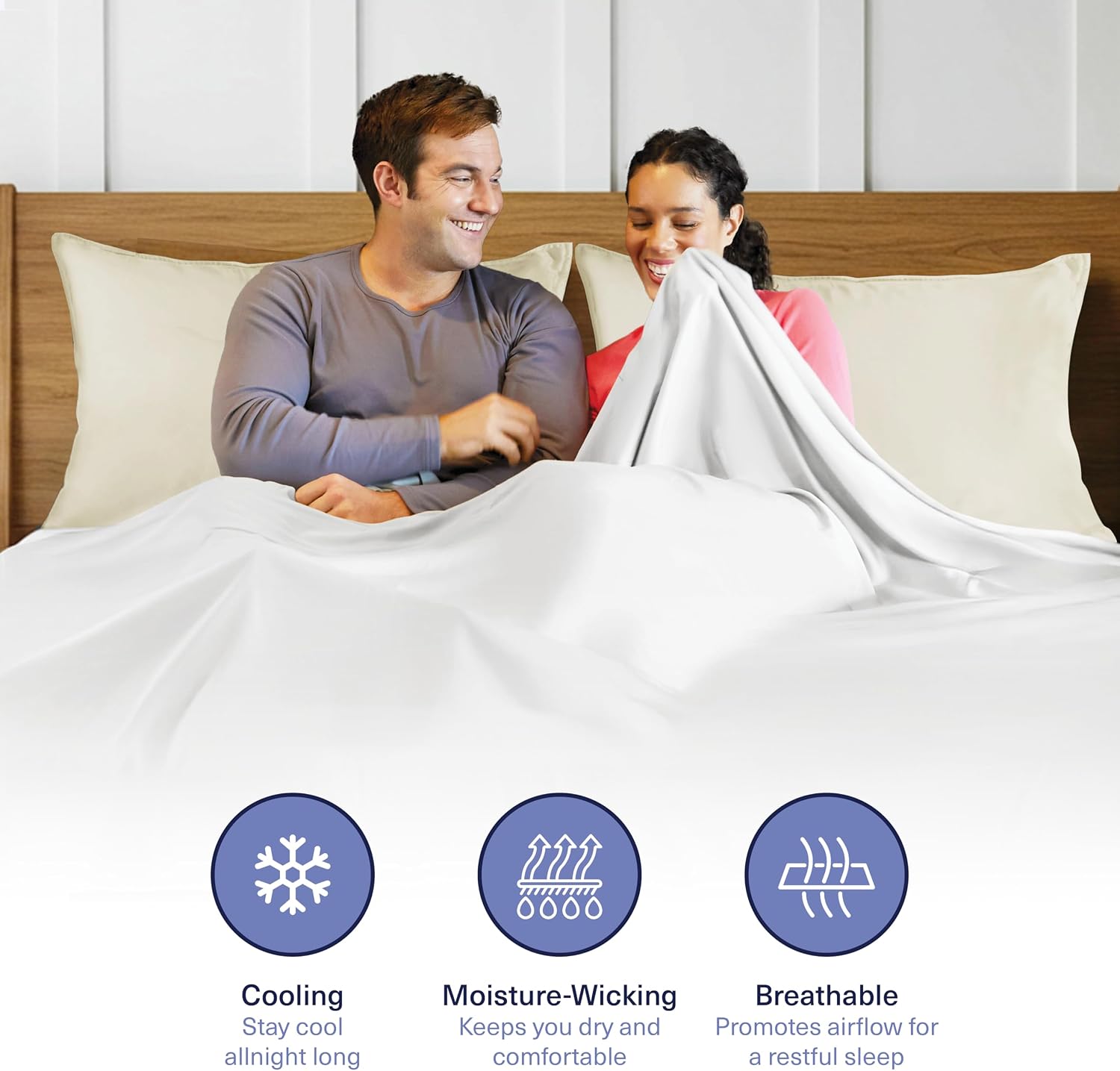 KickoffHome Kickoff Viscose Bamboo Pillowcase, Standard, Set of 2, 100% Organic Hidden Zippered Viscose Bamboo Pillow Case Standard Size, C…