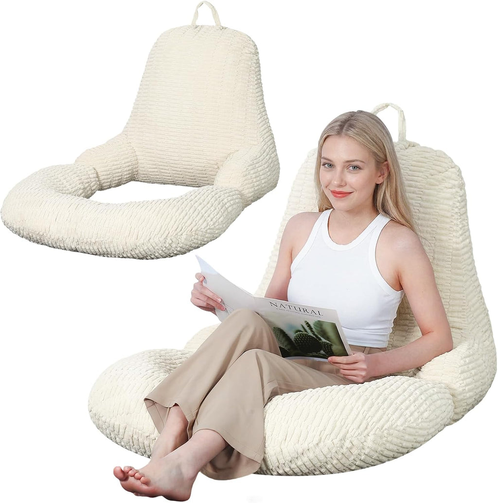 Reading Pillow for Bed, Bed Pillow for Sitting Up, Backrest Pillows with Arms for Adult, Back Support Pillows for Sleeping, Reading and…