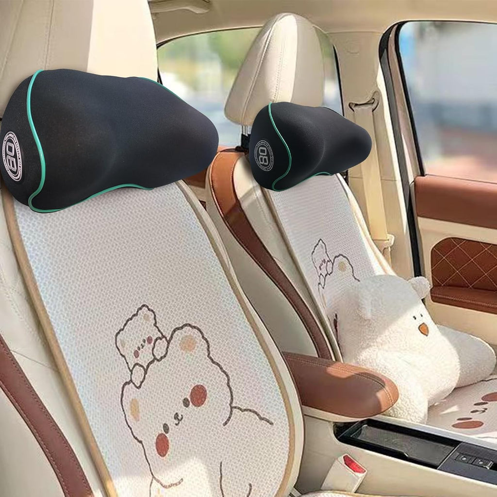 Really Soft Car Headrest Pillow, Car Pillow for Driving with Adjustable Strap, 100% Memory Foam Neck Pillow, Breathable Removable Cover &…
