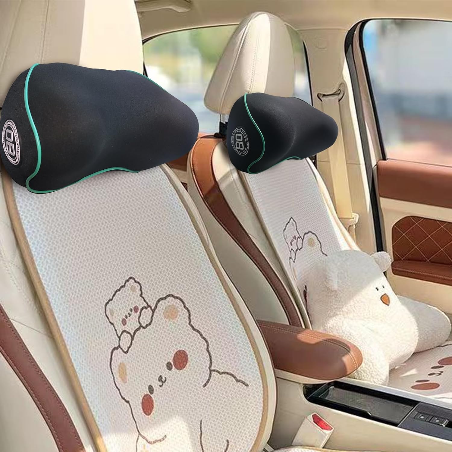Really Soft Car Headrest Pillow, Car Pillow for Driving with Adjustable Strap, 100% Memory Foam Neck Pillow, Breathable Removable Cover &…