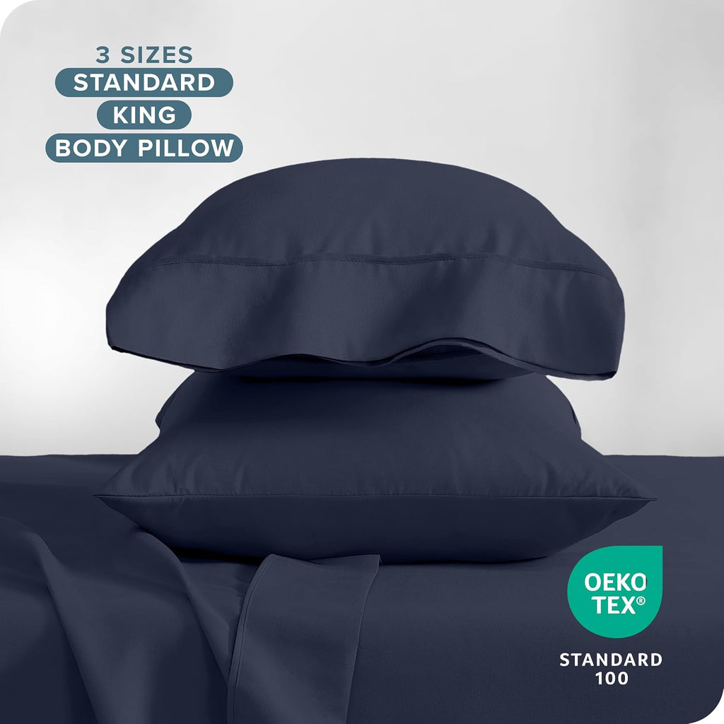 BareHome Bare Home 1800 Ultra-Soft Microfiber Pillowcase Set - Double Brushed - Hypoallergenic - Wrinkle Resistant (King Pillowcase Set of…