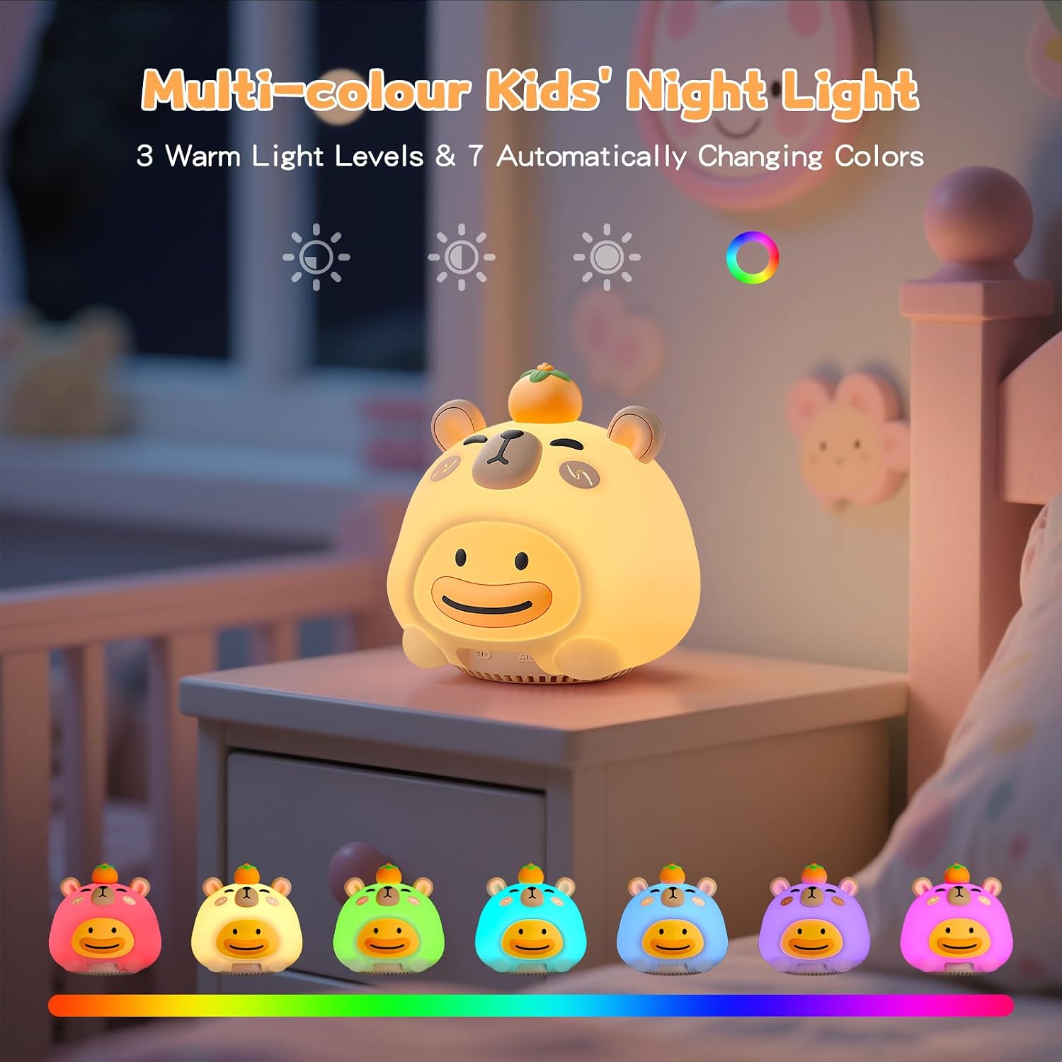 Baby Sound Machine, 20 Soothing Sounds White Nosie for Sleeping, Rechargeable Night Light with Speaker, 3 Brightness Levels Remote and…