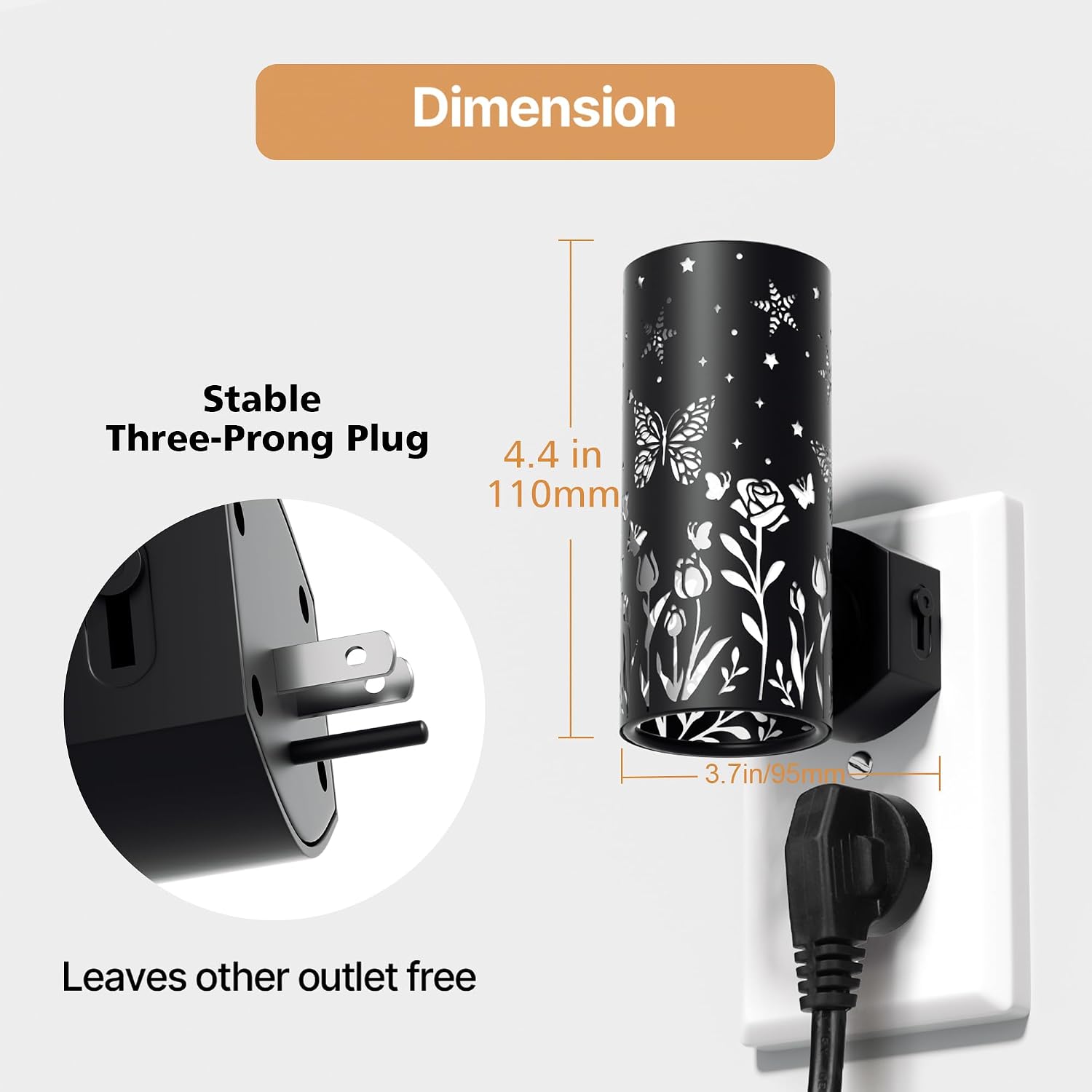LED Night Lights Plug into Wall, 2-Pack 3000K Bright Plug in Nightlights, Dusk-to-Dawn, Dimmable 0-100LM, Auto-On/Off, Home Decor for…