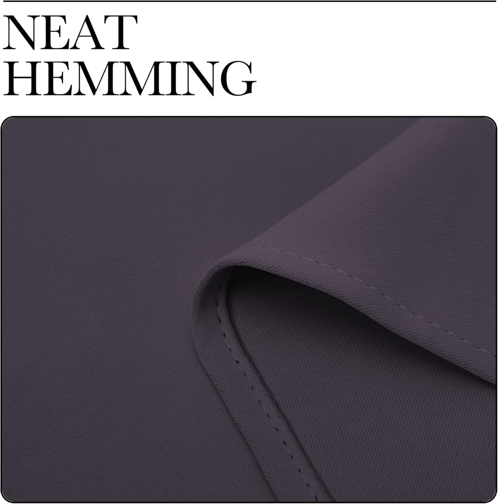 Nicetown Light Reducing Curtain Panels Window Draperies - (Greyish Purple Color) 52x84 inch, 2 Pieces, Insulating Room Darkening Drapes for…