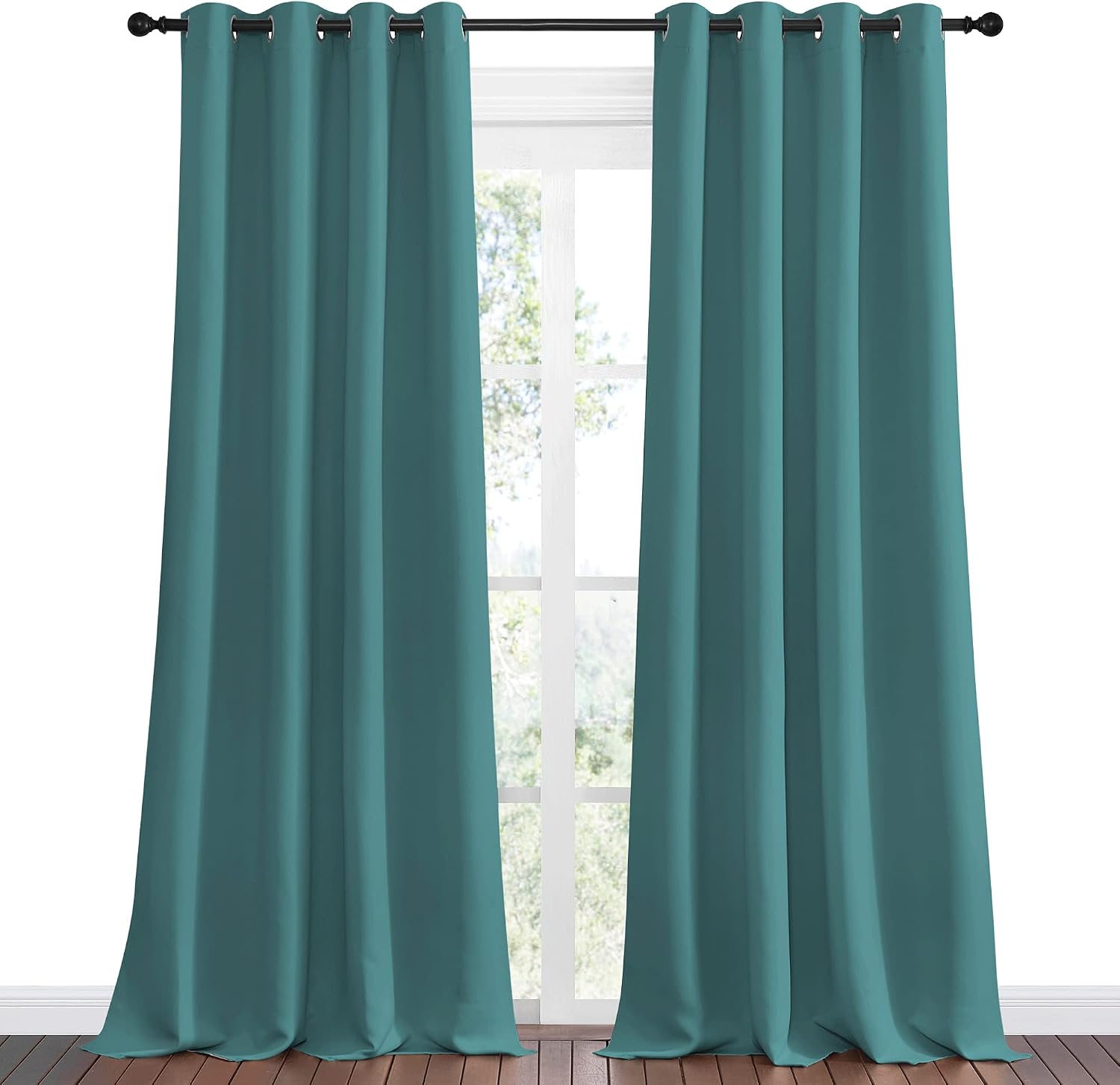 Nicetown Blackout Curtains for Kids Room - Triple Weave Microfiber Home Thermal Insulated Solid Ring Top Blackout Panels/Drapes for Bedroom…