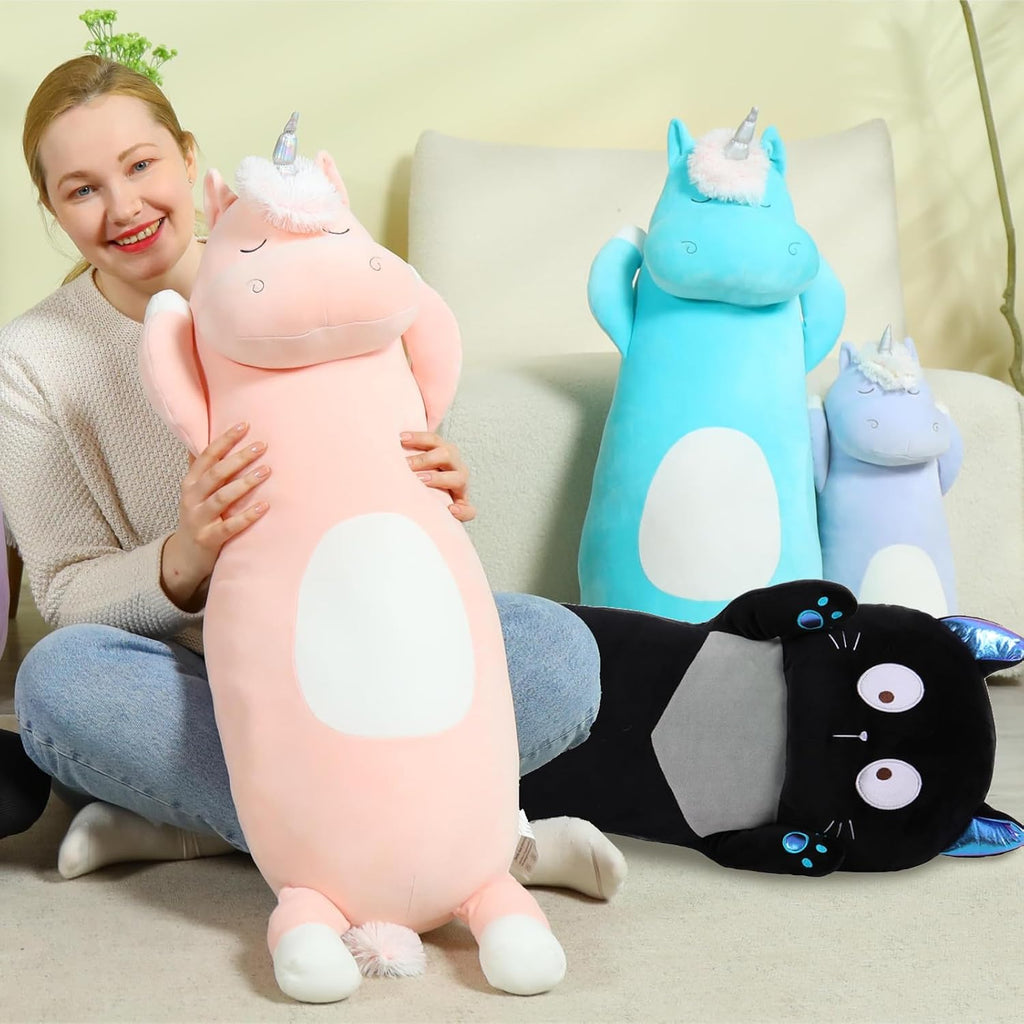 MorisMos Big Unicorn Body Pillow, 36.2'' Plush Unicorn Stuffed Animal, Super Soft Hugging Pillow for Girl Kid, Giant Stuffed Animal Plush…