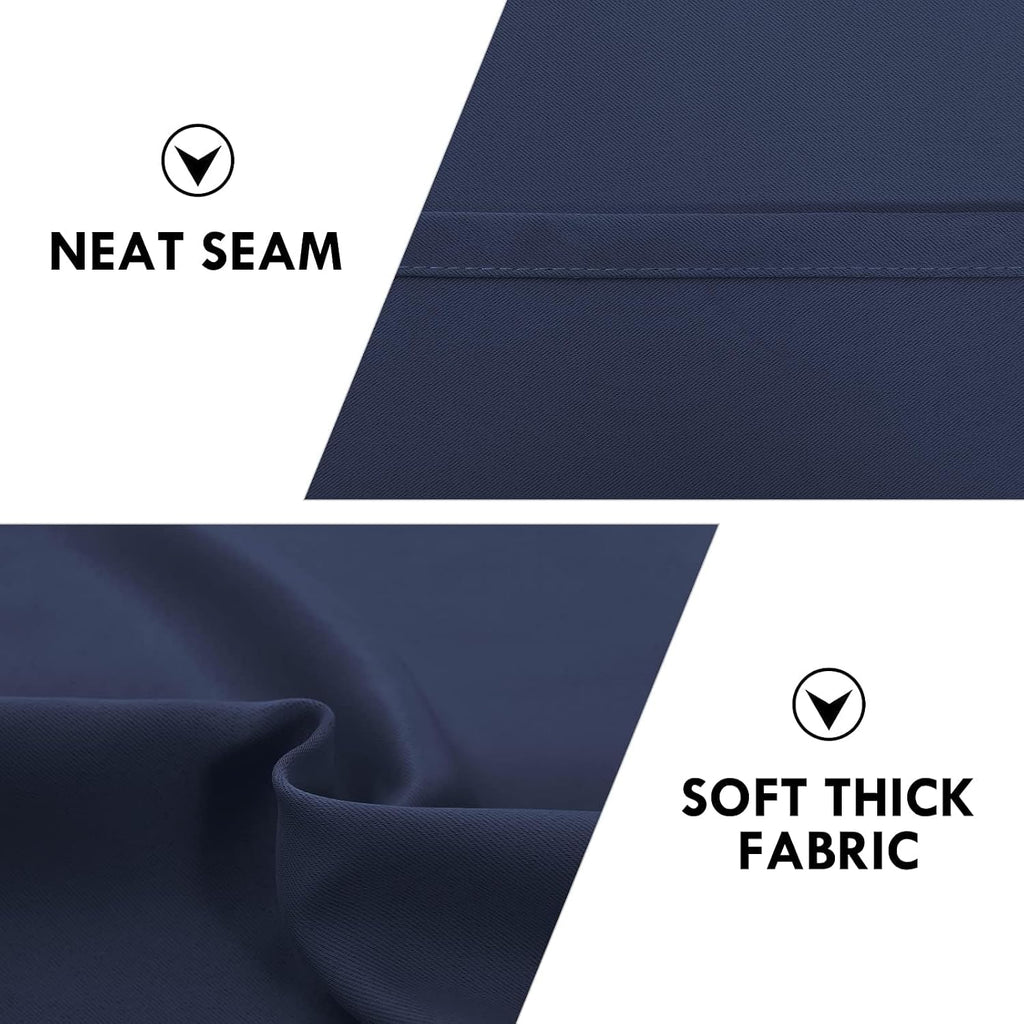 DWCN Blackout Curtains for Living Room Thermal Insulated, Energy Saving & Noise Reducing Bedroom Curtains, Navy, W 70x L 72 Inch, Set of…