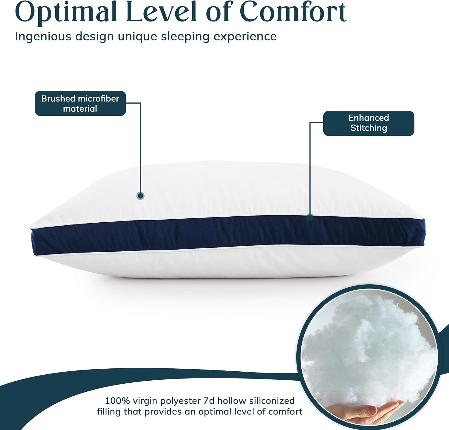 LuxDecorCollection Bed Pillows for Sleeping King Size Set of 2 - LUX Décor Cooling Hotel Gusseted Pillow, Down Alternative Hypoallergenic 1…