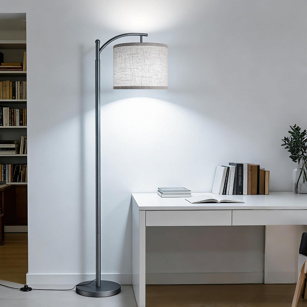 Floor Lamp for Living Room with 3 Color Temperatures LED Bulb, Standing Lamp Tall Industrial Floor Lamp Reading for Bedroom, Office (9W…