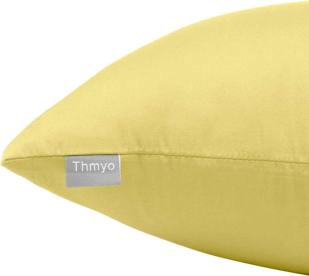 Thmyo 4-Pack 100% Cotton Lumbar Comfortable Solid Decorative Throw Pillow Case Rectangle Cushion Cover Pillowcase DIY Throw Pillowcase(12x2…