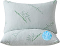 Hoxxme Memory Foam Pillows Queen Size set of 2, Shredded Memory Foam Bed Pillow for Sleeping, Adjustable Fluffy Pillow with Cooling Breatha…