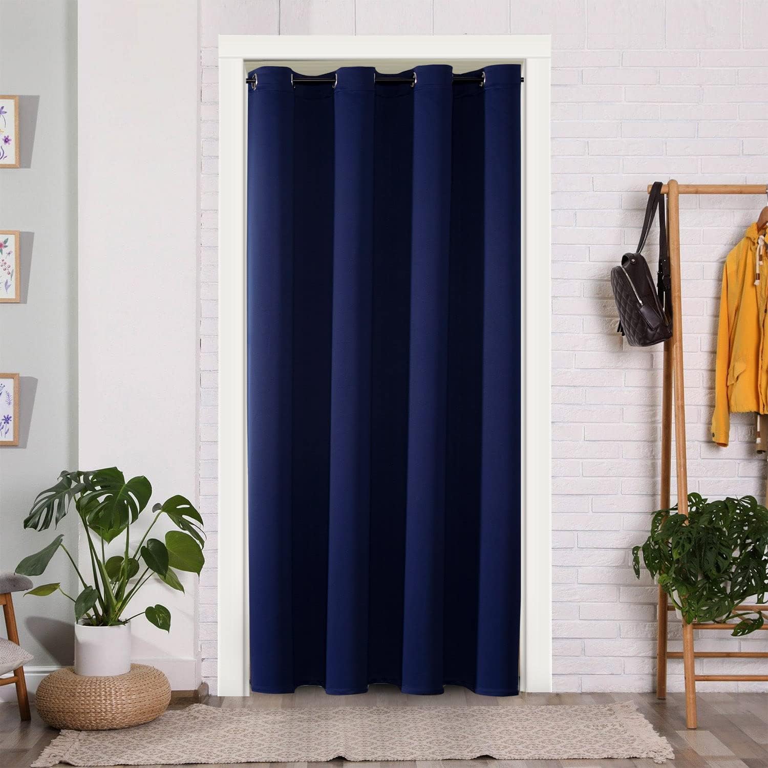ChrisDowa Blackout Door Curtains for Doorway Privacy, Grommet Closet Curtains for Bedroom Closet Door, Thermal Insulated Doorway Cover Room…