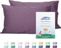 Sunflower Queen Pillowcases Set of 2, 100% Cotton Queen Size Pillow Cases 2, 20×30 inches Dark Purple, Soft and Breathable