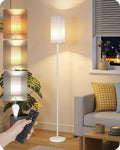 64.2'' Dimmable Floor Lamp for Living Room with Remote and Foot Switch, Corner Floor Lamp for Bedroom, Includes 10W A19 Bulb, Modern…