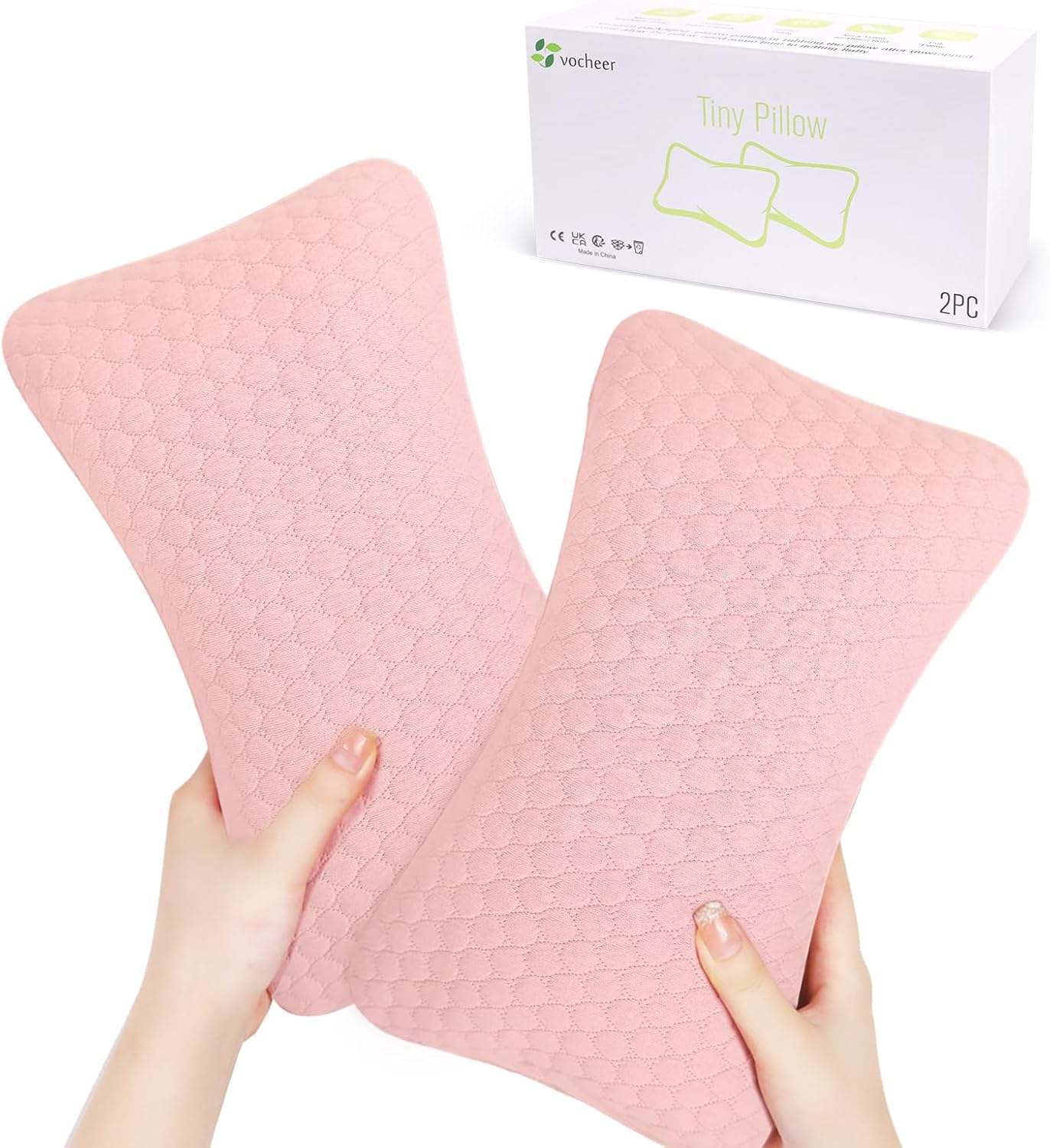 vocheer Small Pillows for Sleeping, 11"x 7" Mini Travel Pillow, Tiny Pillows for Neck, Wrist, Lumbar and Knee, Pets Pillow, Cotton…