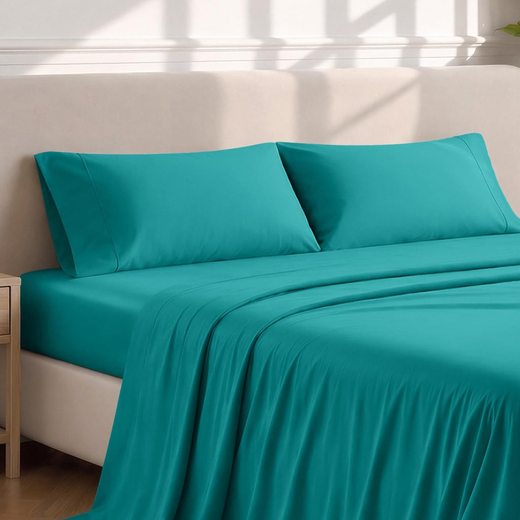BareHome Bare Home Microfiber Pillow Cases - Standard/Queen Size Set of 2 - Cooling Pillowcases - Double Brushed - Emerald Pillowcases 2 Pa…