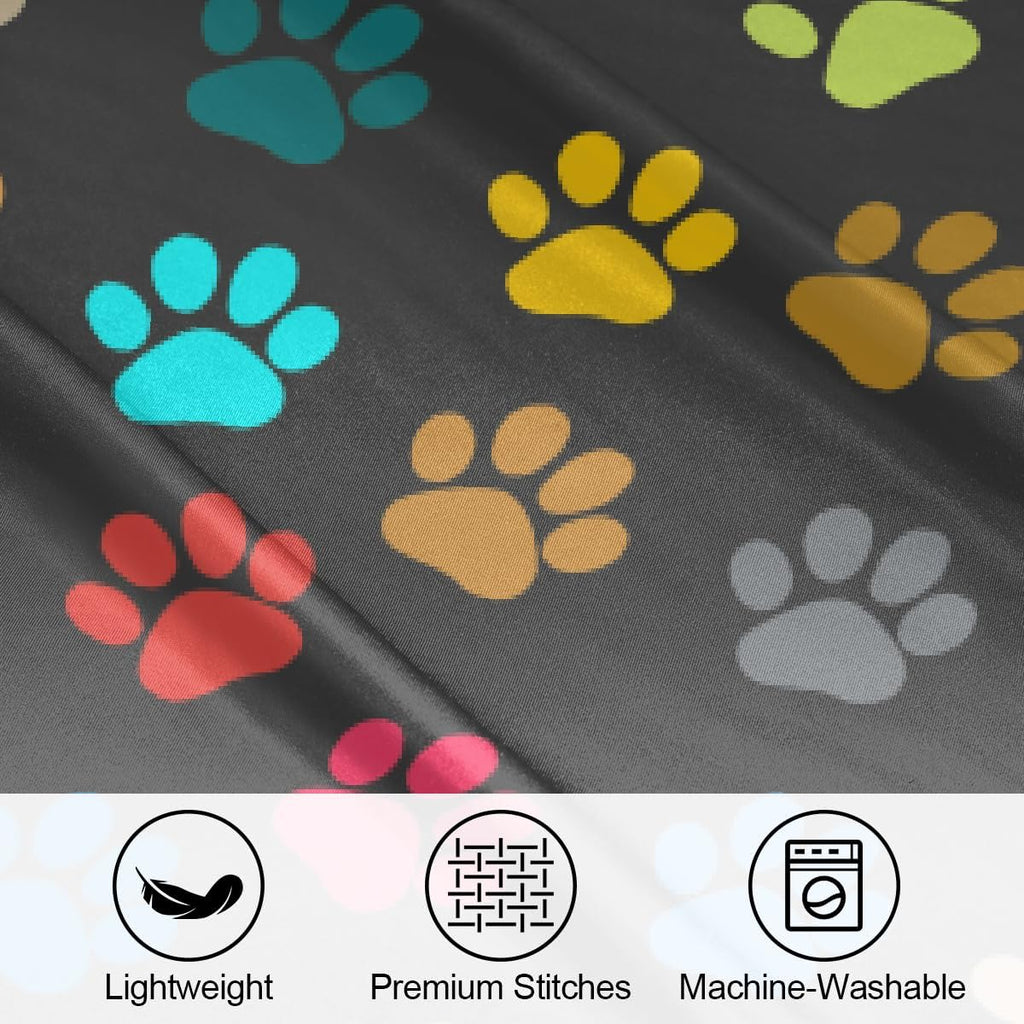 Color Dog Paw Print Satin Pillowcase for Hair and Skin Soft Silk Pillow Cases with Envelope Closure Cooling Pillow Case Slip 15.99 Pillow…