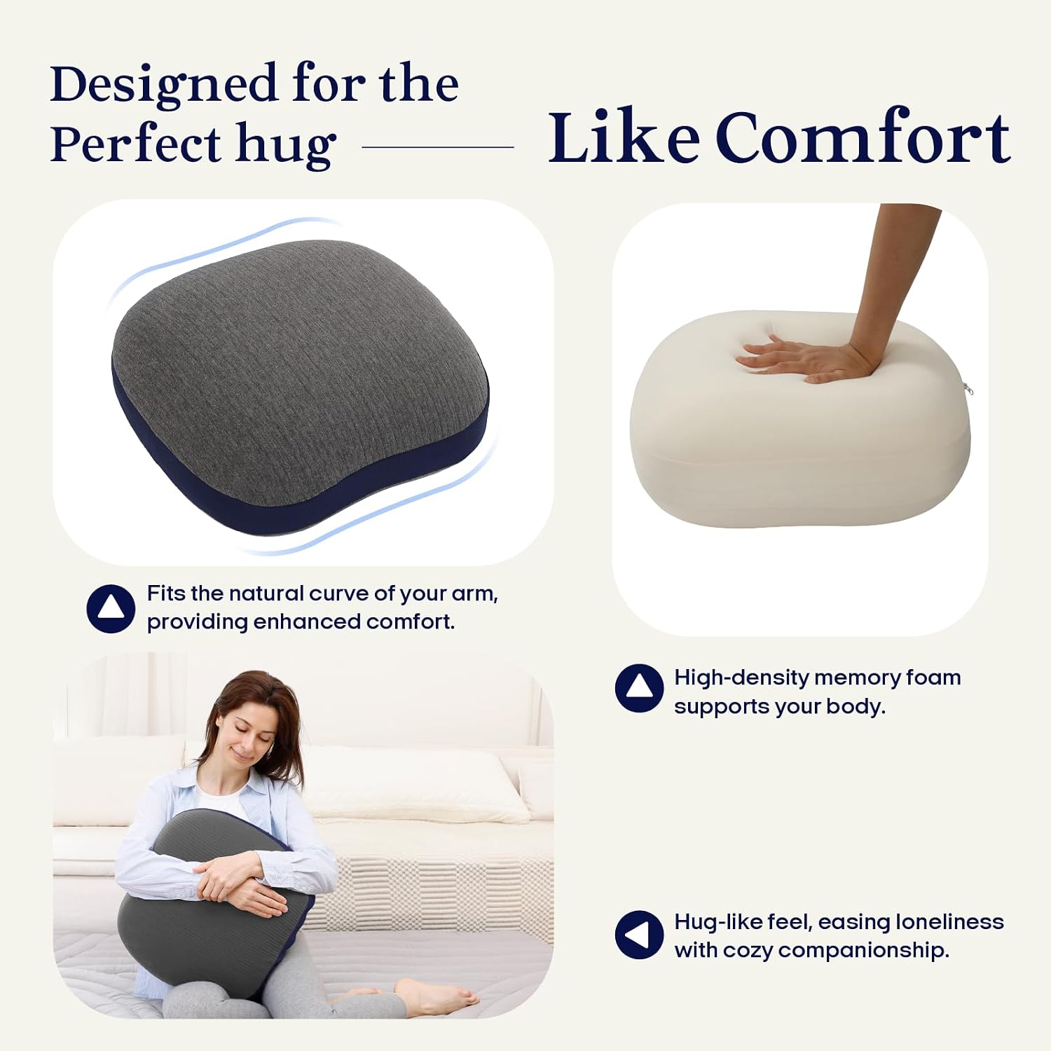 ZonLi Weighted Pillow for Adults 6.5lbs, Washable Hug Pillow Get Better Sleep, Detachable Sensory Body Weighted Pillows, Memory Foam Bed…