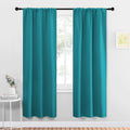 NICETOWN Peacock Blue Blackout Curtains Panels for Window, Thermal Insulated Rod Pocket Blackout Drapes/Draperies for Living Room (2…