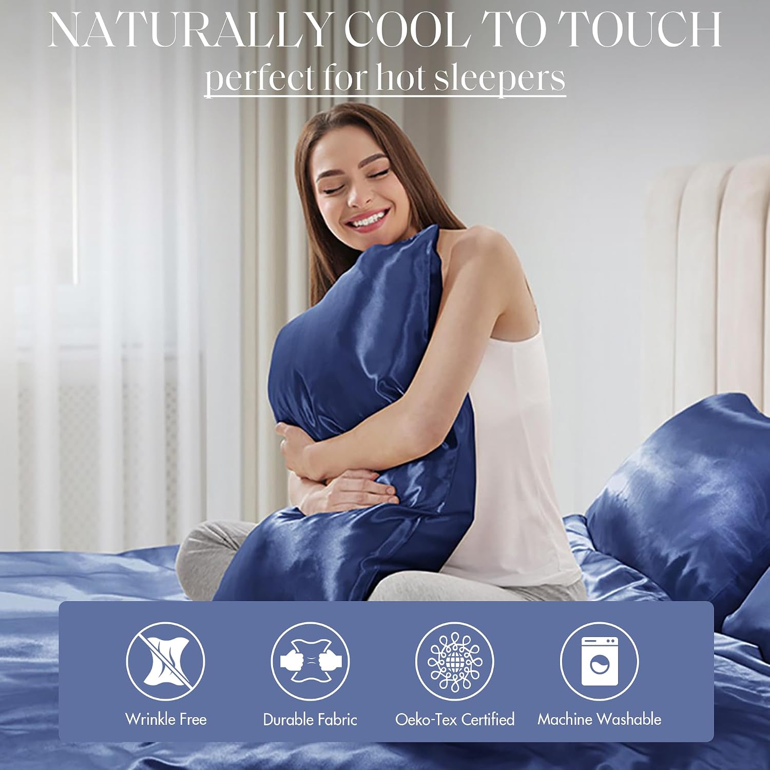 Madisonpark Madison Park Essentials Satin Sheet Set Luxury and Silky with Natural Sheen, Elastic 14" Pocket fits up to 16" Mattress, All Ar…