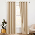 Rybhome RYB HOME 3-in-1 Set Sound Absorbing Blackout Thermal Insulation Curtains, Inside Detachable Felt Liner Noise Reduce Sunlight Block…