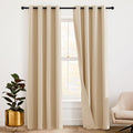 Rybhome RYB HOME Soundproof Curtains for Bedroom - Totally Room Darkening 3 Layers Blackout Window Drape Detachable Felt Liner Inside Noise…