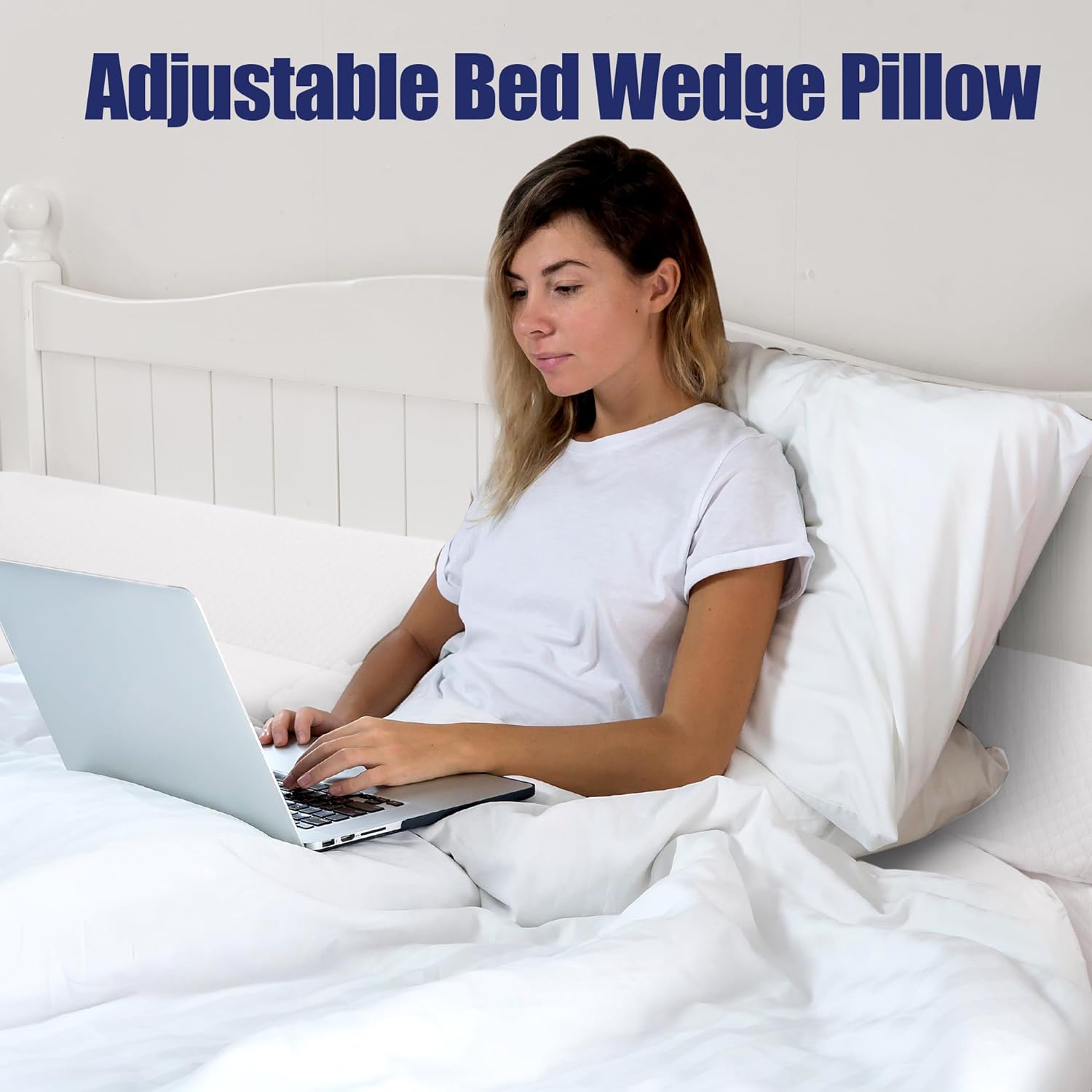 HOMBYS Wedge Pillow Headboard for Bed Gap, Foldable Bed Wedge Gap Filler Queen Size, Matterss Gap Filler, Multi Functional Bed Crack Pillow…